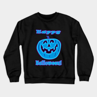 Blue Halloween Pumpkin Crewneck Sweatshirt